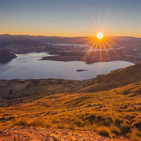 Sunrise Over Wanaka From The Roys Peak Track We Started Walking In The