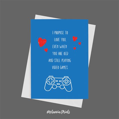 Printable Gamer Valentines Day Card Instant Digital Download Etsy