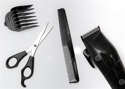 Set Of Tools For Haircut Scissor Comb Stock Image Image Of Copy