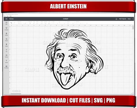 Albert Einstein Svg Albert Einstein Png Instant Download Albert
