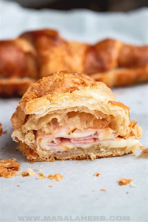 Ham And Cheese Croissant Recipe Hot Sandwich Croissant Stuffed With