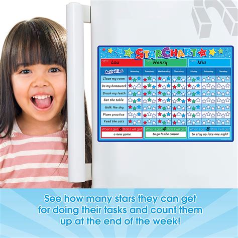 The Magnet Shop Reward Chart For Children Magnetic Star Chart For