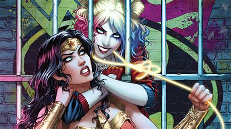 Wonder Woman Harley Quinn Dc Comics Superhero Girls Comics Comic Superheroes 4k Hd Wallpaper