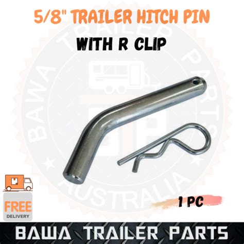 ute hitch pin and r clip 16mm 5 8″ towbar drop tow bar trailer bent angled pin bawa trailer parts