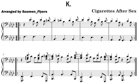 Cigarettes After Sex K Piano Cover By Suomen Flyers