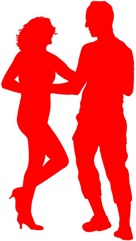 Dancing Couple Silhouette Free Vector Silhouettes