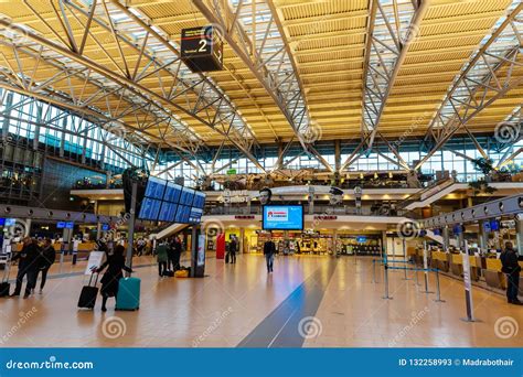 Airport Terminal At The Hamburg Airport In Hamburg Germany Editorial