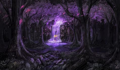 Fairy In Purple Fantasy Forest 4k Ultra Hd Wallpaper Background Image