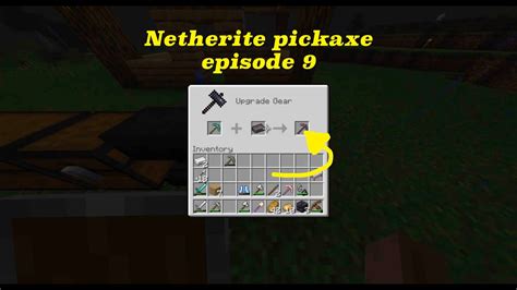 Netherite items are the strongest and most durable, and they don't burn in fire or lava. Making a netherite pickaxe| episode 9 - YouTube