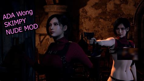 Resident Evil Remake Ada Wong Skimpy Nude Mod Cutscene YouTube