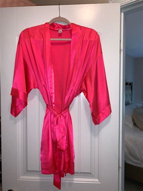 Victoria Secret Silk Robe Bright Pink With Belt Xss Victoria Secret Silk Robe Robe