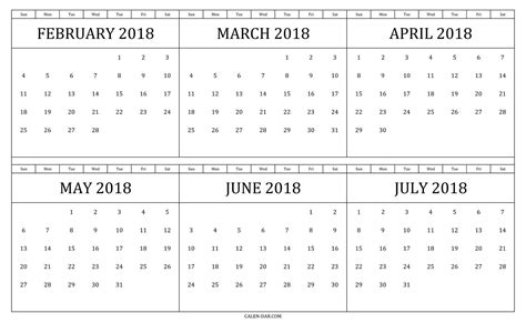 Printable Calendar 6 Months On One Page Example Calendar Printable Riset