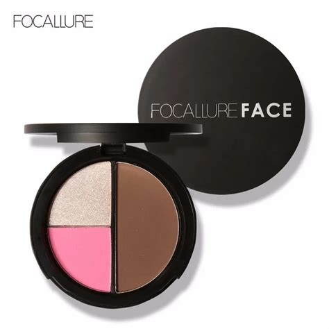Focallure Pro Multifunctional 3 Color Bronzers Highlighter Blusher
