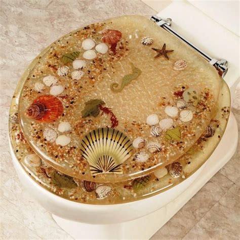 15 Toilet Covers And Rugs For The Bathroom Seashell Toilet Seat