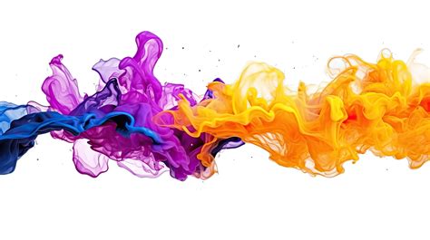 Ai Generated Colorful Different Aqua Ink Flowing In Abstract Motion On