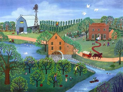 Landscape Painting Old Mill Stream By Linda Mears Landscape