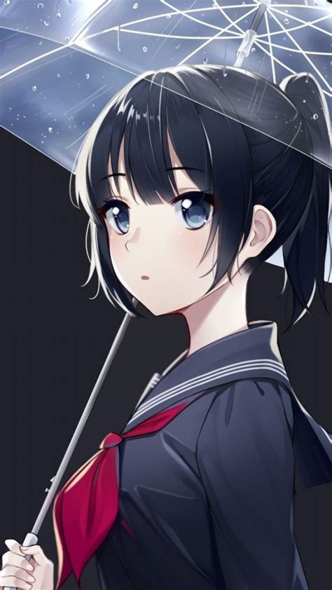 Anime Girl With Black Hair Telegraph