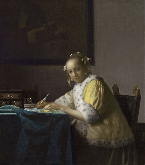 Johannes Vermeer Schrijvende Vrouw Kunstvensters