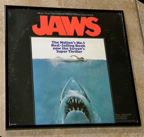 Jaws Original Soundtrack Framed Vintage Record Album Cover 0173