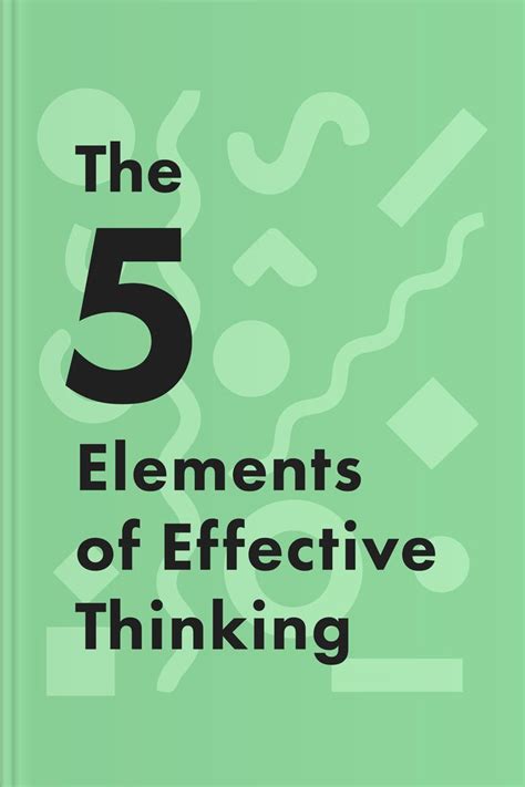 The 5 Elements Of Effective Thinking Book Cover With Green Background
