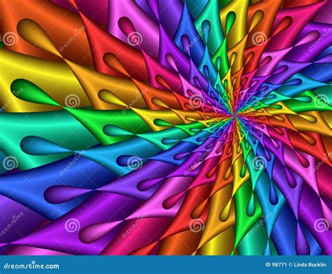 Colorful Teardrop Spiral Fractal Image Stock Illustration Image 98771