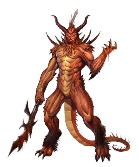 Bearded Devil Fantasy Monster Fantasy Beasts Mythical Creatures Art