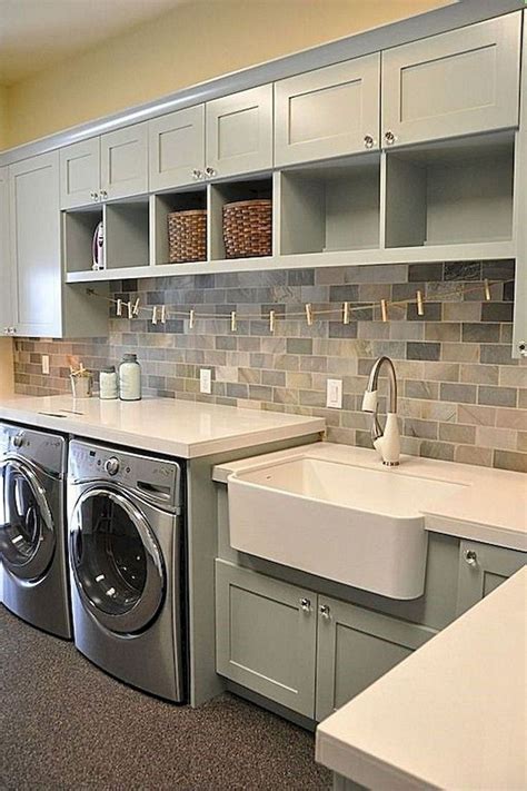 Nice 50 Amazing Laundry Room Tile Design. More at https//homishome.com