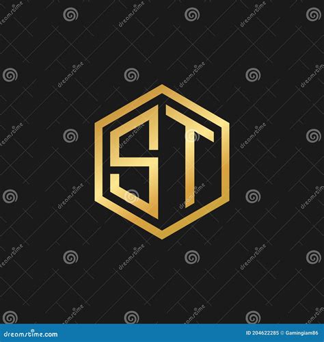 Vector Graphic Initials Letter St Logo Design Template Stock Vector