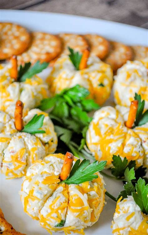 Pumpkin Mini Cheese Balls Recipe Appetizers For Party Halloween