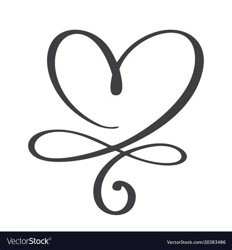 Heart Love Sign Forever Infinity Romantic Symbol Vector Image