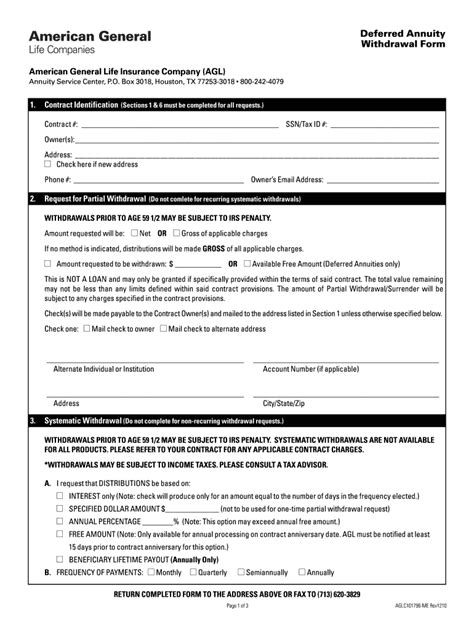 American General Annuity Withdrawal Form 2020 2022 Fill And Sign