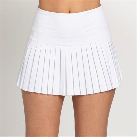 A Womens White Tennis Skirt With Pleating