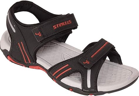 Paragon Men Black Red Floater Sports Sandal Uk Shoes And Bags