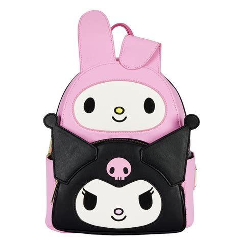 Sanrio Loungefly Mini Backpack My Melody Kuromi Double Pocket