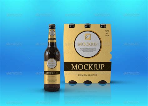 6 Pack Beer Mockup Graphics Graphicriver