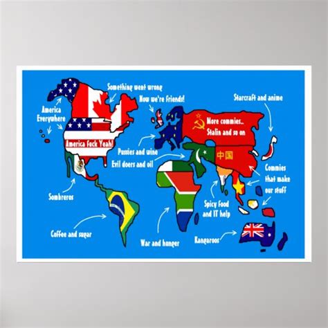 The World According To Americans Poster Zazzle