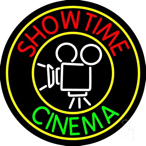 Showtime Cinema With Logo Led Neon Sign Cinema Neon Signs