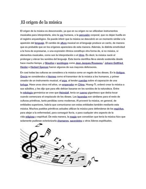 Calaméo El Origen De La Música