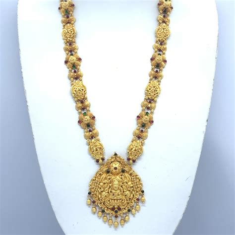 Buy Lakshmi Long Gold Haram Online Vijaya Jewellers Jewelflix