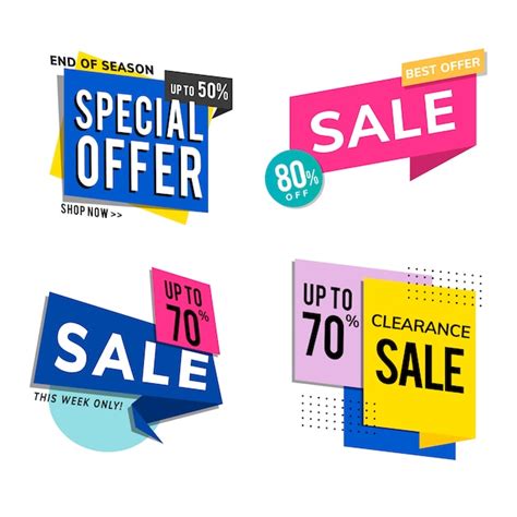 Free Vector Sale Promotion Advertisements Set