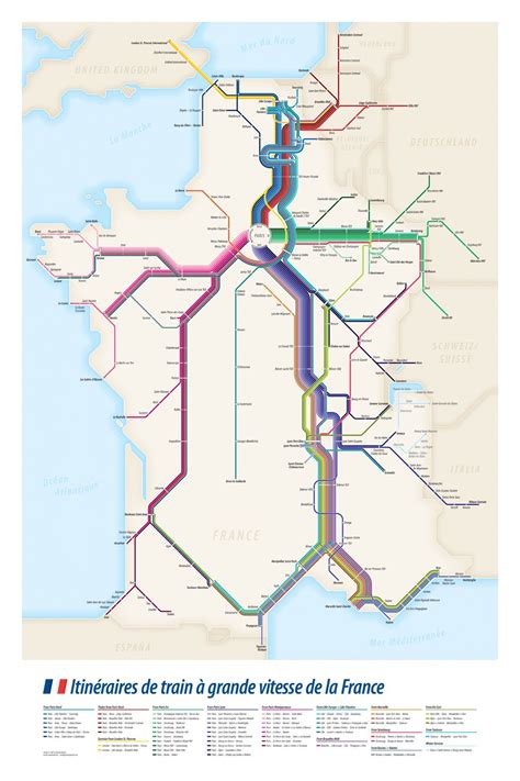 High Speed Train Tgv Routes Of France My Transit Maps Pinterest