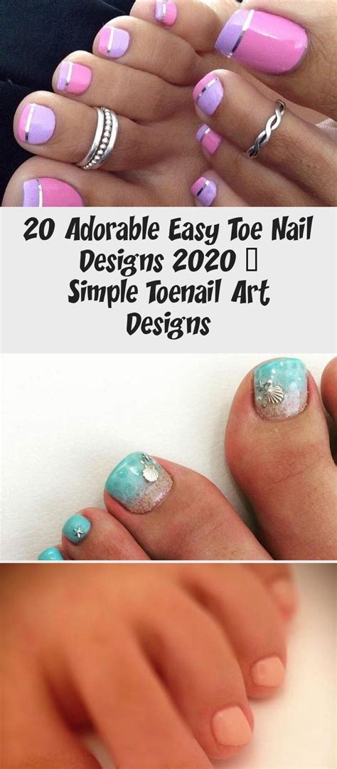 The light blue, pink, purple and mint are being very hot and popular this season. 20 Adorable Easy Toe Nail Designs 2020 - Simple Toenail ...