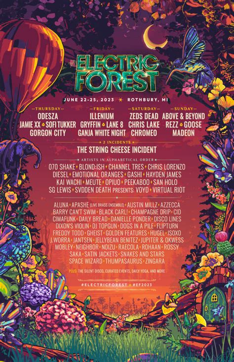 electric forest lineup announced the jamwich