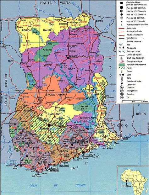 Ghana Road Map Ghana Road Map Directions Western Africa Africa