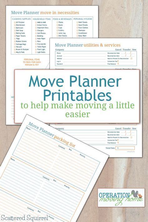 Make Moving A Little Easier With Move Planner Printables The Move
