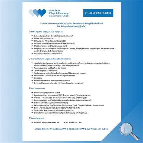 Geschirr und besteck in berührung kommen. Kaisermann GmbH | Ambulante Pflege & Betreuung | Jobs