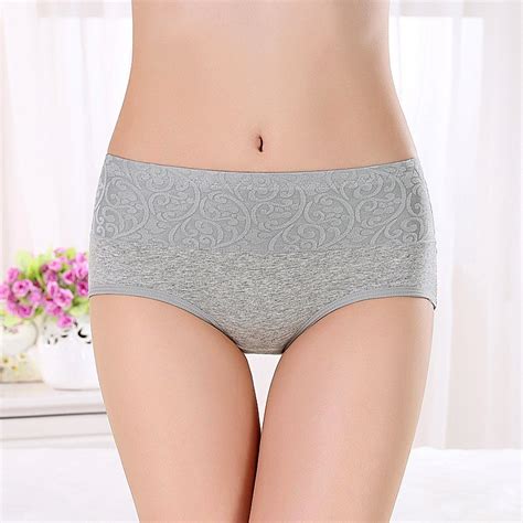Woman Sexy Jacquard Panties Underwear In The Waist Breathable Briefs