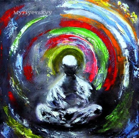 Original Meditation Abstract Art Inspiration Oil Painting For Etsy