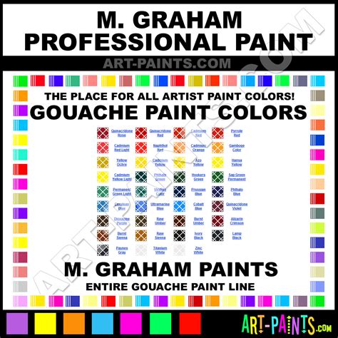 M Graham Professional Gouache Paint Colors - M Graham Professional Paint Colors, Professional ...