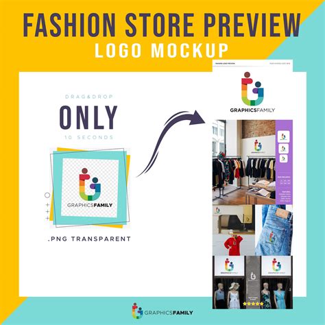 fashion store logo preview mockup graphicsfamily